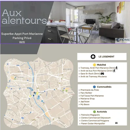 Superbe Appt Port Marianne, Parking Prive, 4 Personnes Apartmán Montpellier